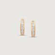 Refined Glow Diamond Hoop Earrings,,hi-res view 3