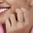 14KT Yellow Gold Wavy Diamond Ring,,hi-res view 3