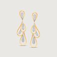 Fluid Elegance Diamond Drop Earrings,,hi-res view 3