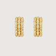 Braided Texture Gold Hoop Earrings,,hi-res view 3