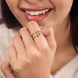 Mia 14KT Yellow And White Gold Finger Ring,,hi-res view 2