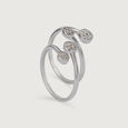 Studded Splendour Silver Toe Ring for Women,,hi-res view 2