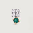 Square Beat Gold & Onyx Nose Pin,,hi-res view 2