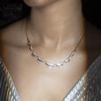 Flash Weave Gold & Diamond Nose Pin,,hi-res view 2