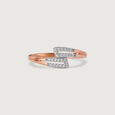 Rose Entwined Brilliance Diamond 14KT Rose Gold Finger Ring,,hi-res view 3