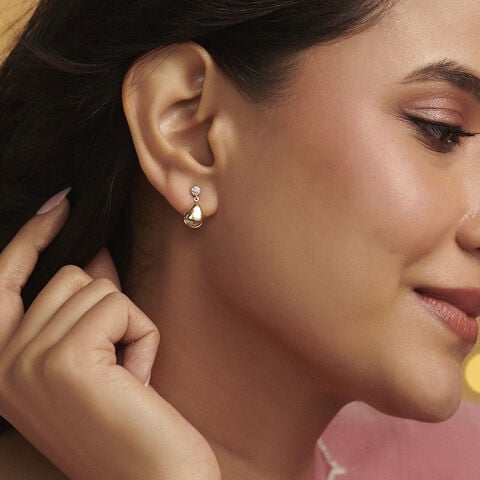 Luminous Textured Diamond Drop Earrings