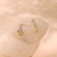 Angular Motion Diamond Hoop Earrings,,hi-res view 1