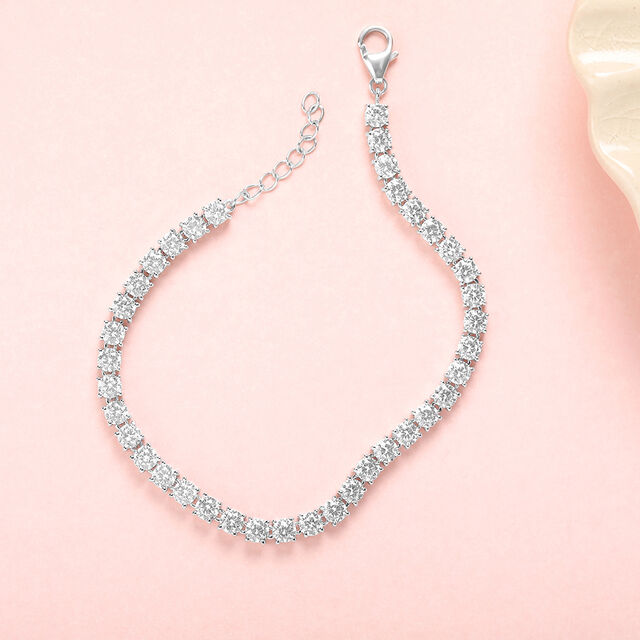 Blinged Beauty Silver Bracelet,,hi-res image number null