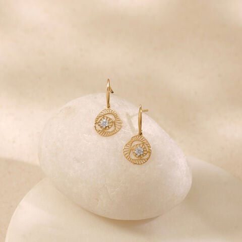 Flowing Aura Diamond Drop Earrings