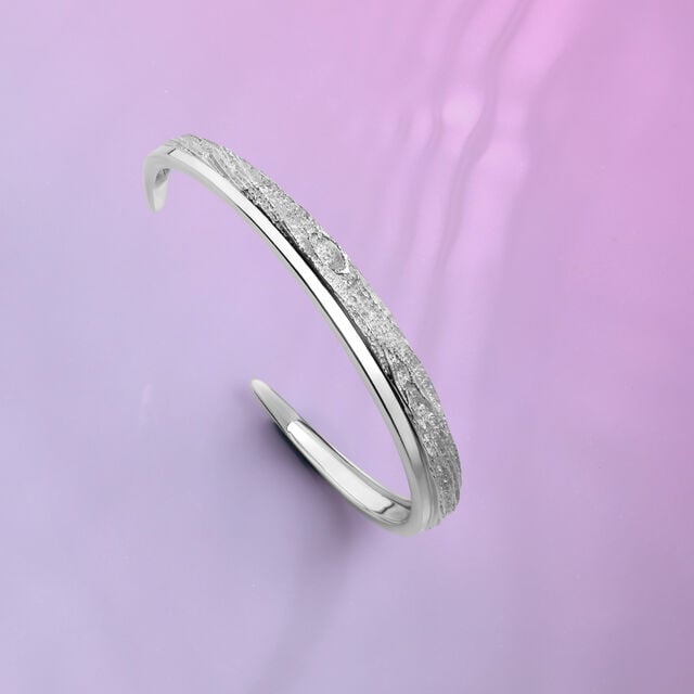 Dual Finish Silver Kada,,hi-res image number null