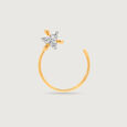14KT Yellow Gold Diamond Nose Pin,,hi-res view 2