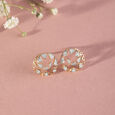 Heritage Spiral Gold & Diamond Stud Earrings,,hi-res view 1