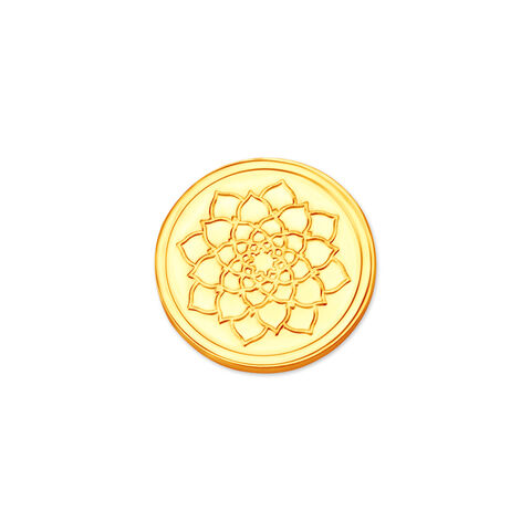 2 GM 22 Karat Stunning Lotus Gold Coin