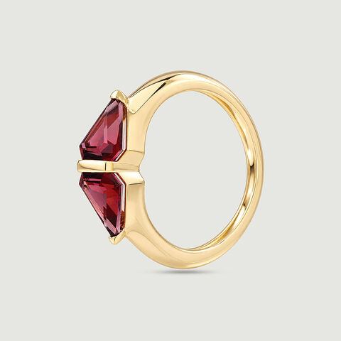 Unified Radiant Pink Garnet Ring