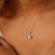 14KT Yellow Gold Negative Space Evil Eye Pendant,,hi-res view 1