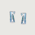 Shine Waves Silver Hoop Earrings,,hi-res view 4