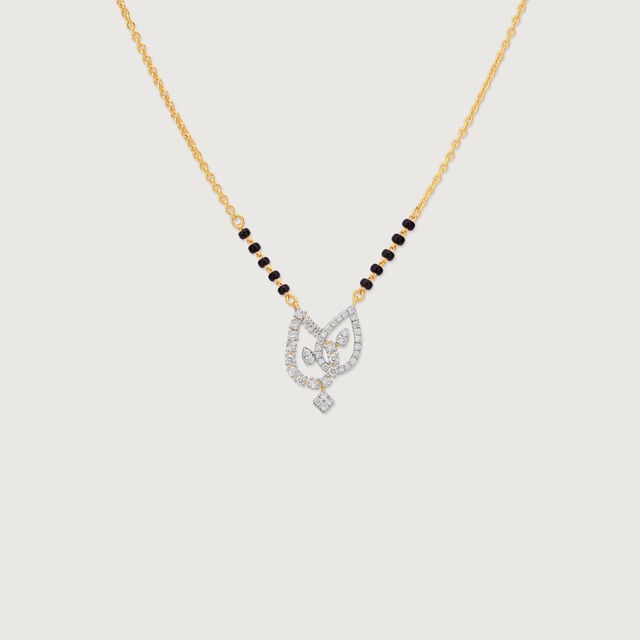 Elegant Entwined Diamond Mangalsutra,,hi-res image number null
