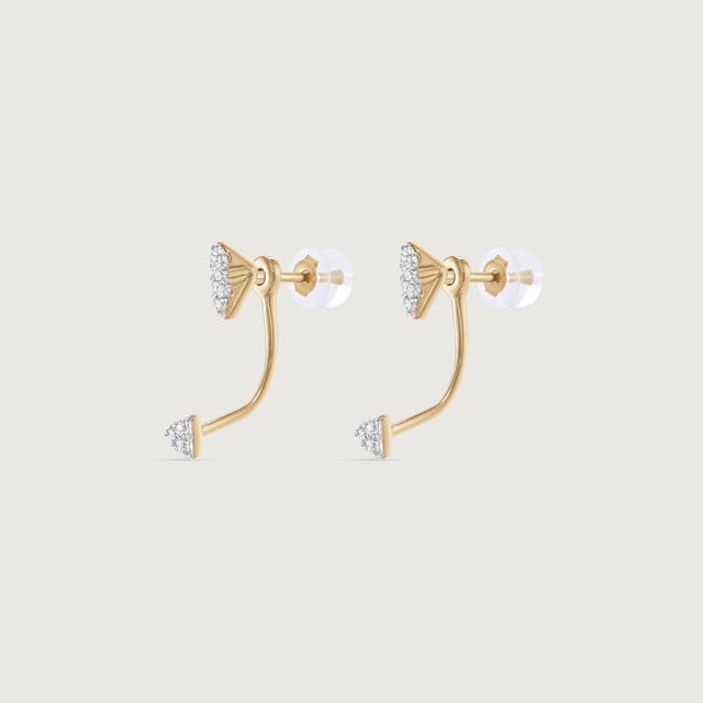 Architectural Arc Diamond Drop Earrings,,hi-res image number null