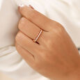 Sculpted Radiance 18K Diamond Finger Ring,,hi-res view 1