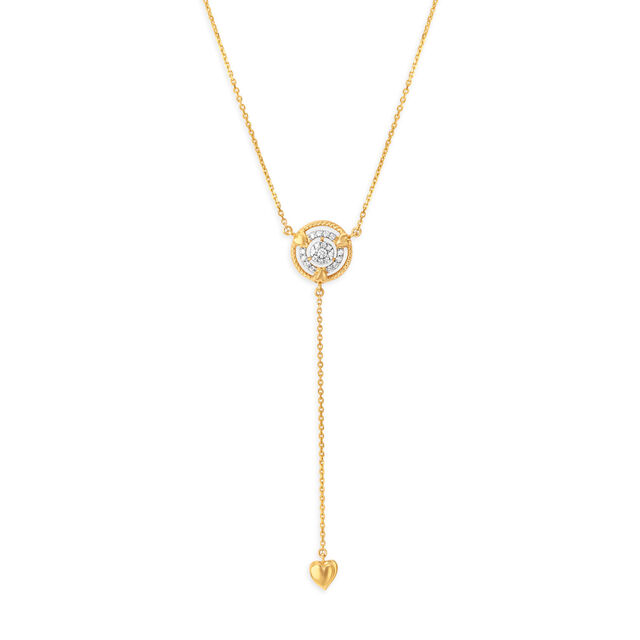 Brilliant 14kt Yellow  Gold Diamond Pendant with Chain,,hi-res view 2