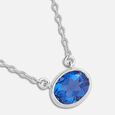 Blue Twilight Silver Necklace,,hi-res view 4