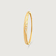 Radiant Asymmetric Gold Bangle,,hi-res view 2