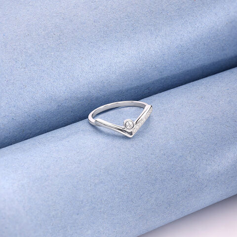 Angular Spark Silver Ring