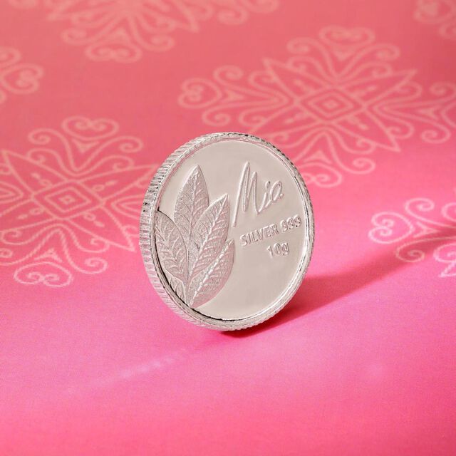 10 GM 999 Mango Leaf Silver Coins,,hi-res image number null