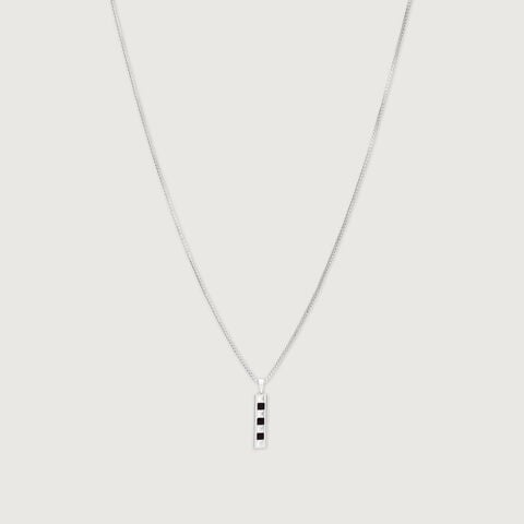 Facet Bar Silver Necklace