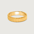 Grooved Glory 18KT Gold Finger Ring,,hi-res view 4