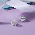 Artistic Twist Silver Stud Earrings,,hi-res view 1