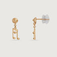 Melodic Love Note 14KT Gold Drop Earrings,,hi-res view 4