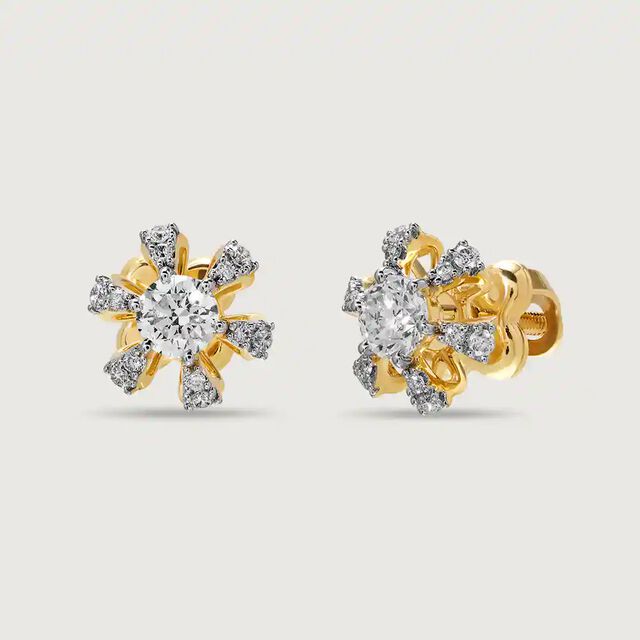 Cascade Solitaire Earring,,hi-res image number null