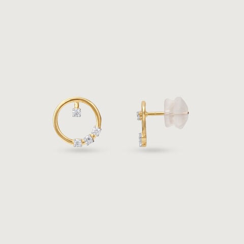 Twinkling Loop Diamond Earrings