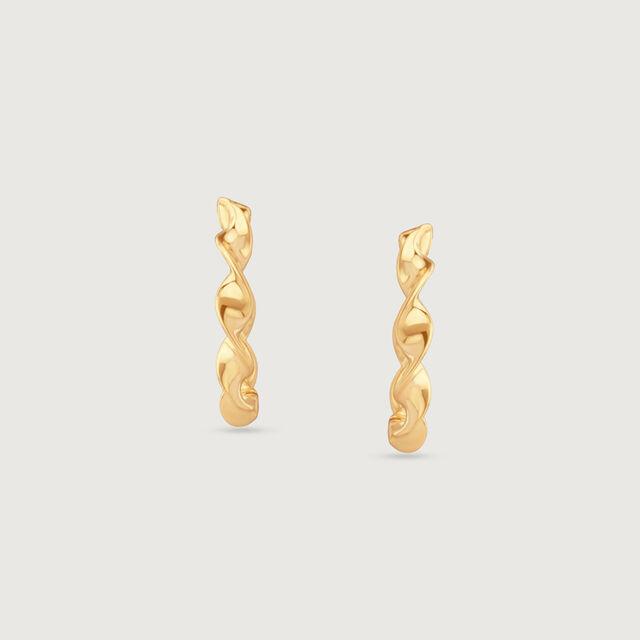 Twisted Luxe Gold Hoop Earrings,,hi-res image number null