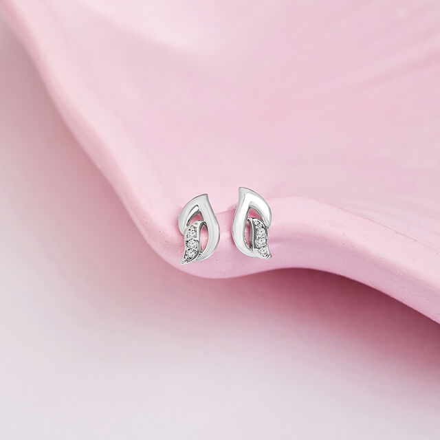Tranquil Dove Silver Studs Earrings,,hi-res image number null