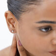 14KT Yellow Gold Glistening Valley Diamond Stud Earrings,,hi-res view 3