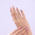 Subtle Halo Silver Ring,,hi-res view 2