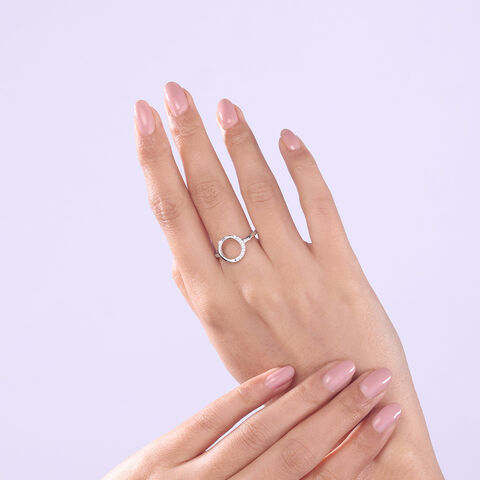 Subtle Halo Silver Ring