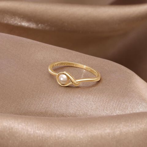 Twist Bloom Pearl Ring