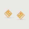Warli Folklore 22KT Gold Stud Earrings,,hi-res view 3