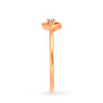 Charming 18 Karat Rose Gold And Diamond Leaf Finger Ring,,hi-res view 3