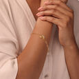 Golden Ellipse 14KT Gold & Diamond Bracelet,,hi-res view 2