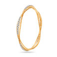 14kt Yellow Gold Slant Line Bangle,,hi-res view 1