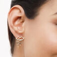14 Kt Yellow Gold City Vines Hoop Earrings,,hi-res view 1