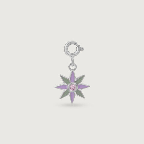 Pastel Star Silver Charm