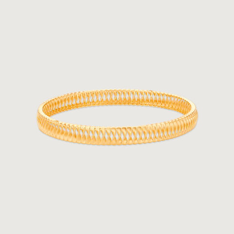 Radiant Textured Gold Bangle