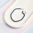 Deep Blue Bling Silver Bracelet,,hi-res view 1