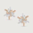 Basketry Shine Gold and Diamond Stud Earrings,,hi-res view 3