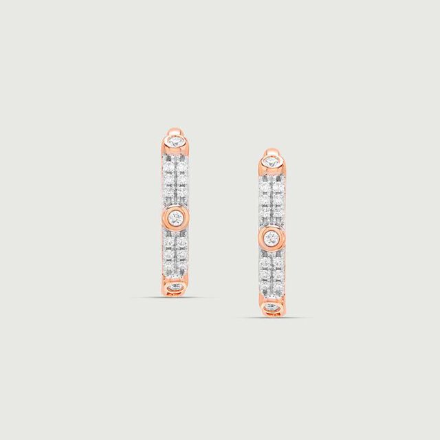 Trendy Spark Diamond Hoop Earrings,,hi-res image number null